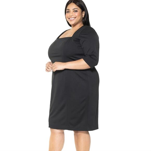 Alexia Admor Plus Size Black Marilyn Dress Women's Size 3X Party Careerwear - Picture 2 of 12